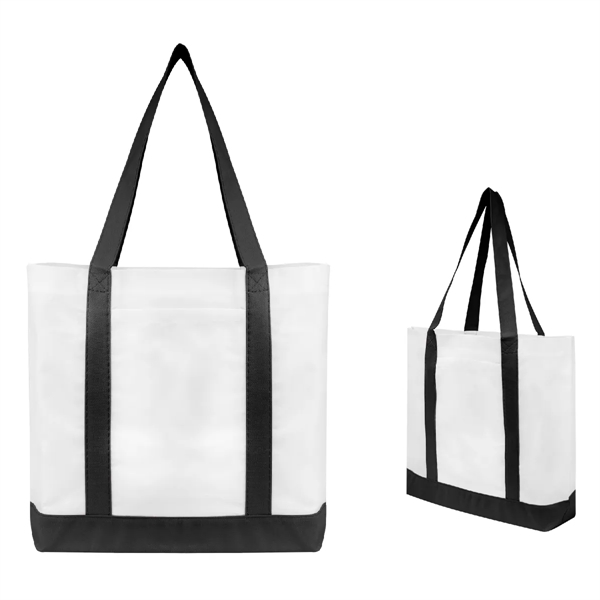 Non-Woven Tote Bag with Trim Colors.  Made of 80 Gram... from ASI 61125 Hit Promotional Products / Hit®