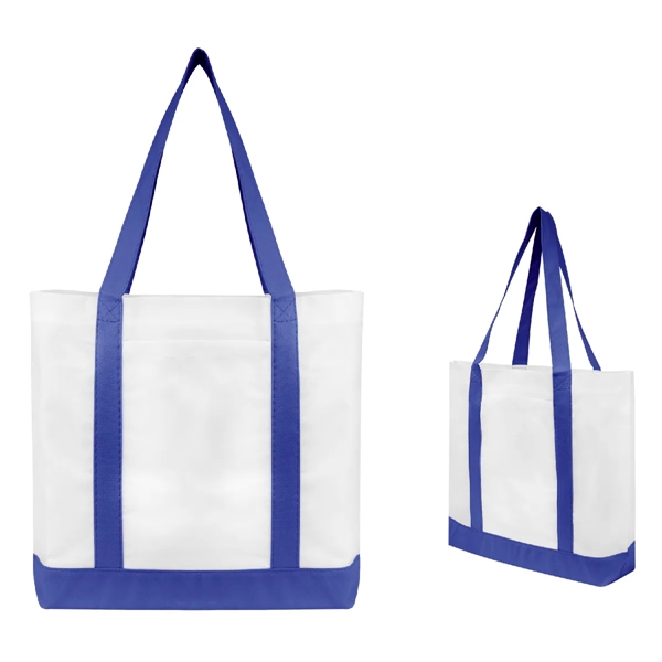 Non-Woven Tote Bag with Trim Colors.  Made of 80 Gram... from ASI 61125 Hit Promotional Products / Hit®