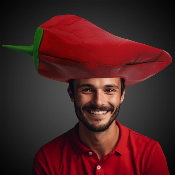 Novelty chili pepper shaped hat.... from ASI 42016 Brighter Promotions Inc