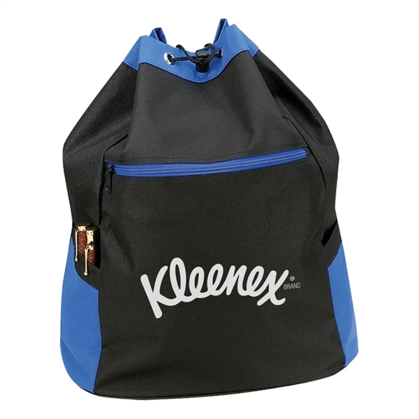 Drawstring backpack bag with heavy vinyl backing.... from ASI 31517 Admart Products / Admart Line