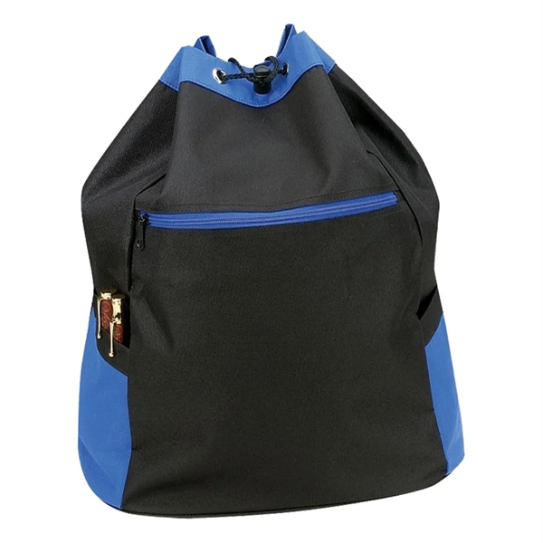 Drawstring backpack bag with heavy vinyl backing.... from ASI 31517 Admart Products / Admart Line