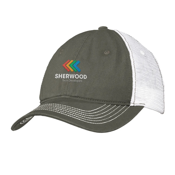 DistrictMesh back cap made of 100% cotton twill with 100% polyester... from ASI 61125 Hit Promotional Products / Hit®