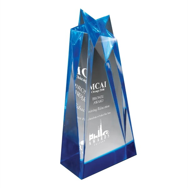 8" x 3.5" star sculpture award made of acrylic with a... from ASI 61125 Hit Promotional Products / Hit®