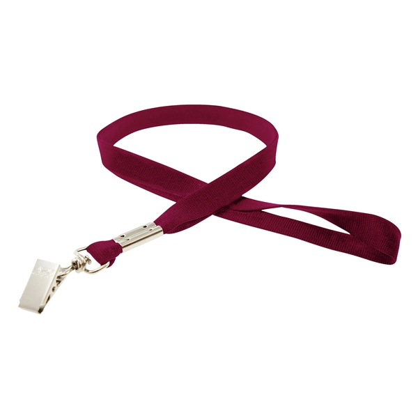 35" x 5/8" flat ribbed polyester lanyard with bulldog clip and... from ASI 30250 AZX Sport USA