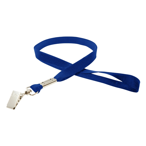 35" x 5/8" flat ribbed polyester lanyard with bulldog clip and... from ASI 30250 AZX Sport USA