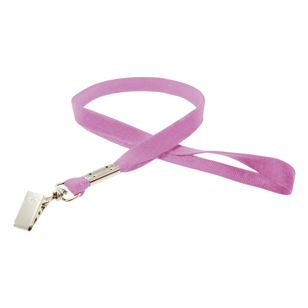 35" x 5/8" flat ribbed polyester lanyard with bulldog clip and... from ASI 30250 AZX Sport USA
