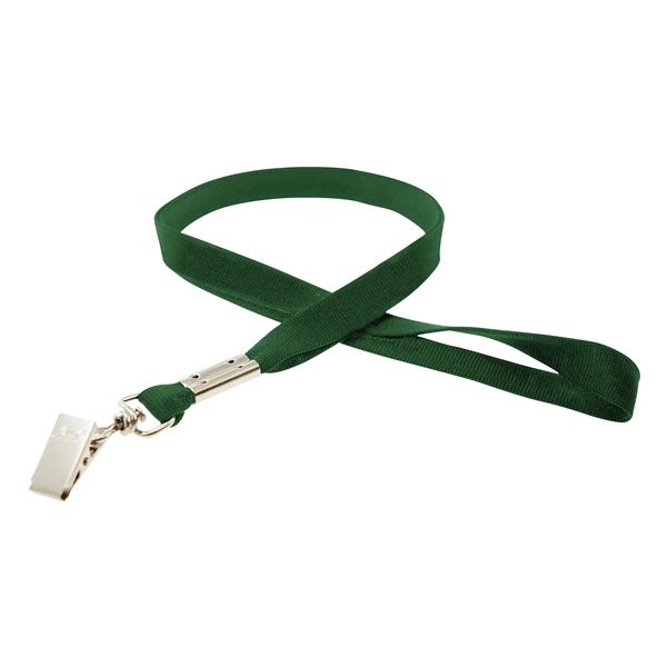 35" x 5/8" flat ribbed polyester lanyard with bulldog clip and... from ASI 30250 AZX Sport USA
