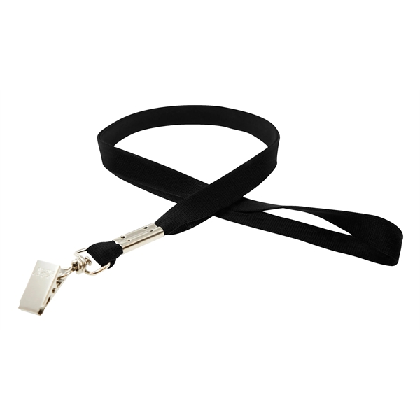 35" x 5/8" flat ribbed polyester lanyard with bulldog clip and... from ASI 30250 AZX Sport USA