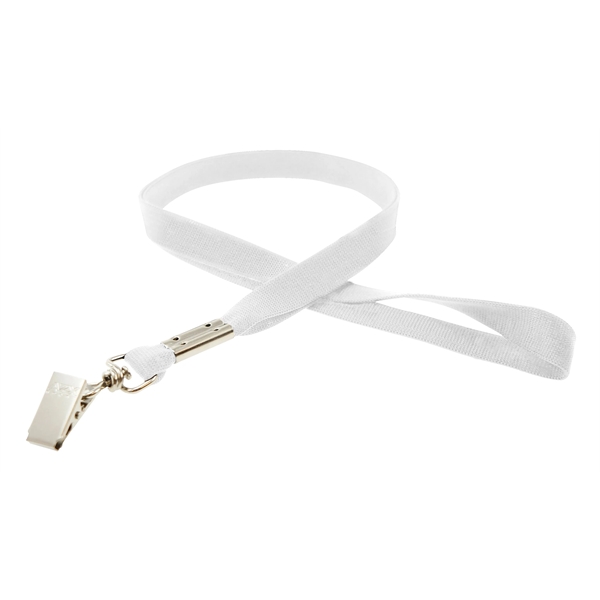 35" x 5/8" flat ribbed polyester lanyard with bulldog clip and... from ASI 30250 AZX Sport USA