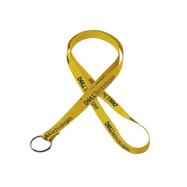 35" x 3/8" flat ribbed polyester lanyard with keyring hardware and... from ASI 30250 AZX Sport USA