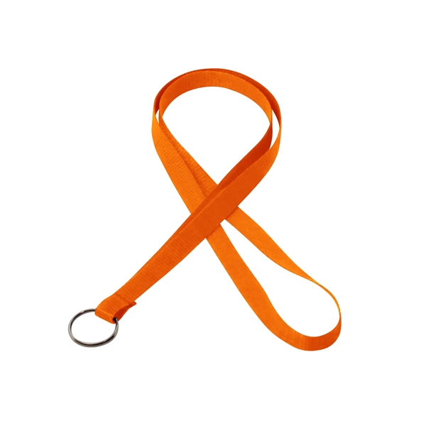 35" x 3/8" flat ribbed polyester lanyard with keyring hardware and... from ASI 30250 AZX Sport USA