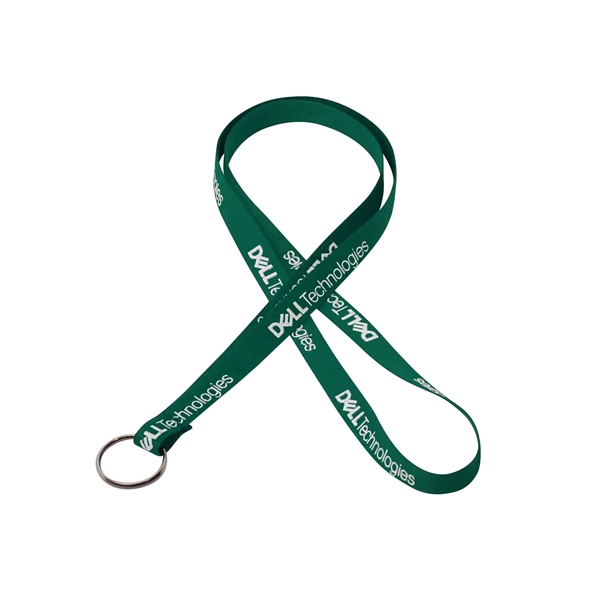 35" x 3/8" flat ribbed polyester lanyard with keyring hardware and... from ASI 30250 AZX Sport USA