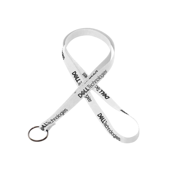 35" x 3/8" flat ribbed polyester lanyard with keyring hardware and... from ASI 30250 AZX Sport USA