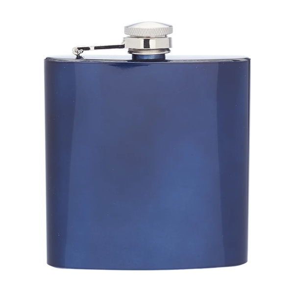 Elite stainless steel hip flask, 6 oz. capacity plus 1 color... from ASI 37218 Athena Promo (tm)