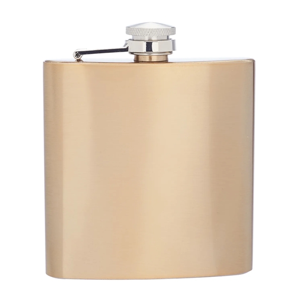 Elite stainless steel hip flask, 6 oz. capacity plus 1 color... from ASI 37218 Athena Promo (tm)