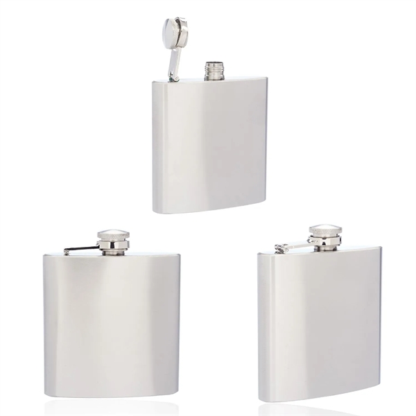 Elite stainless steel hip flask, 6 oz. capacity plus 1 color... from ASI 37218 Athena Promo (tm)