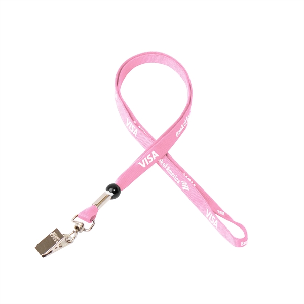 35" x 3/8" tubular lanyard with bulldog clip and silkscreen imprint.... from ASI 30250 AZX Sport USA