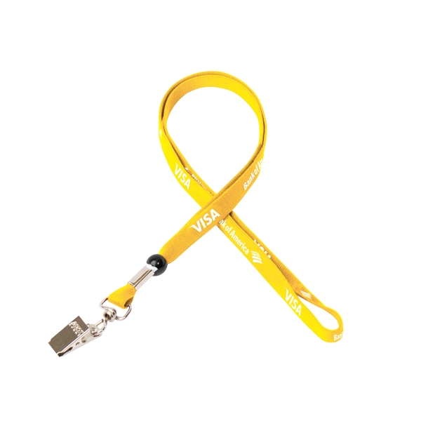 35" x 3/8" tubular lanyard with bulldog clip and silkscreen imprint.... from ASI 30250 AZX Sport USA