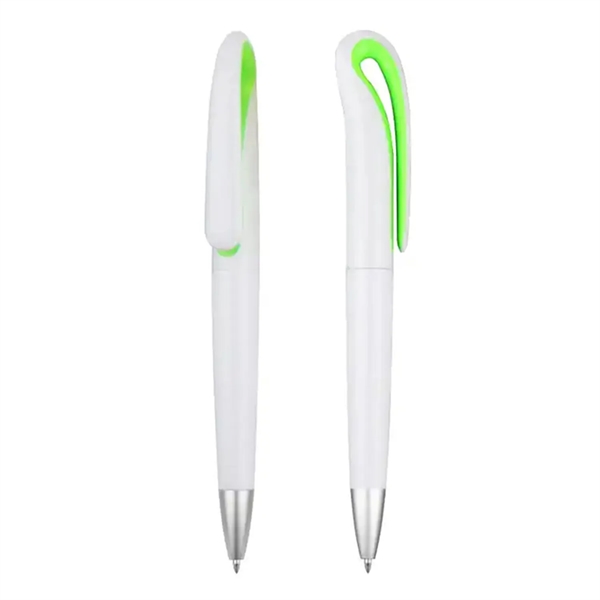 Twist-action swan neck ballpoint pen plus 1 color pad imprint on... from ASI 37218 Athena Promo (tm)
