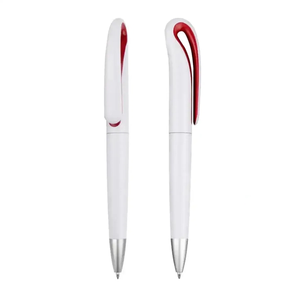 Twist-action swan neck ballpoint pen plus 1 color pad imprint on... from ASI 37218 Athena Promo (tm)
