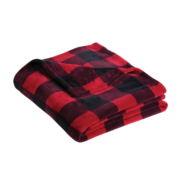 50" x 60" plush solid or patterned throw blanket with a... from ASI 92980 WOV-IN® / Universal Strap/Wov-In Line