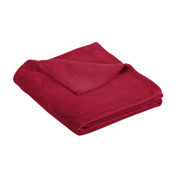50" x 60" plush solid or patterned throw blanket with a... from ASI 92980 WOV-IN® / Universal Strap/Wov-In Line