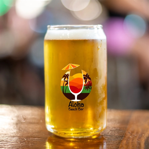 Beer can glasses, 16 oz. plus 1 color silkscreen imprint on... from ASI 37218 Athena Promo (tm)