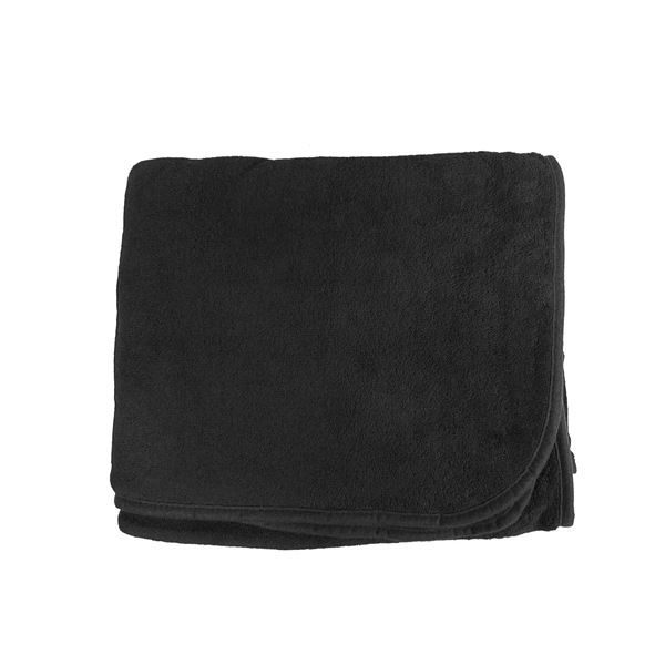 50" x 60" polyester fleece micro-plush blanket with a woven patch... from ASI 92980 WOV-IN® / Universal Strap/Wov-In Line