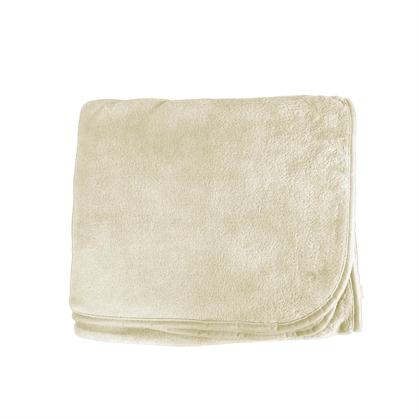 50" x 60" polyester fleece micro-plush blanket with a woven patch... from ASI 92980 WOV-IN® / Universal Strap/Wov-In Line