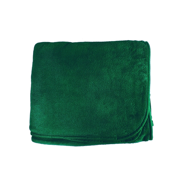 50" x 60" polyester fleece micro-plush blanket with a woven patch... from ASI 92980 WOV-IN® / Universal Strap/Wov-In Line