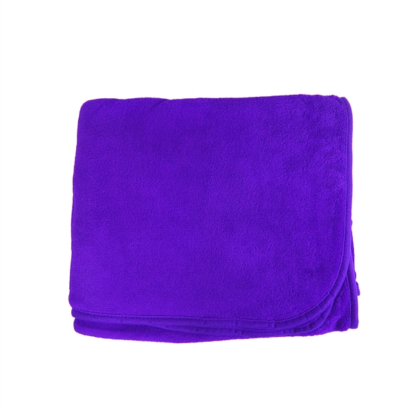 50" x 60" polyester fleece micro-plush blanket with a woven patch... from ASI 92980 WOV-IN® / Universal Strap/Wov-In Line