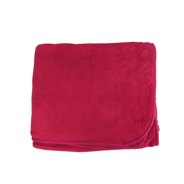 50" x 60" polyester fleece micro-plush blanket with a woven patch... from ASI 92980 WOV-IN® / Universal Strap/Wov-In Line