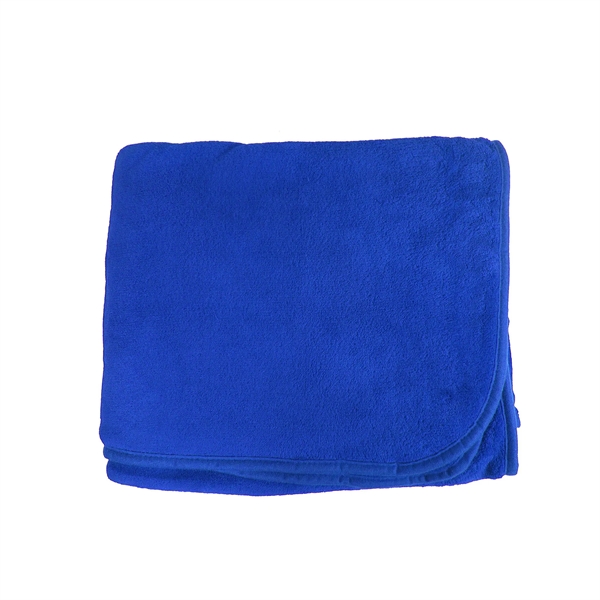 50" x 60" polyester fleece micro-plush blanket with a woven patch... from ASI 92980 WOV-IN® / Universal Strap/Wov-In Line