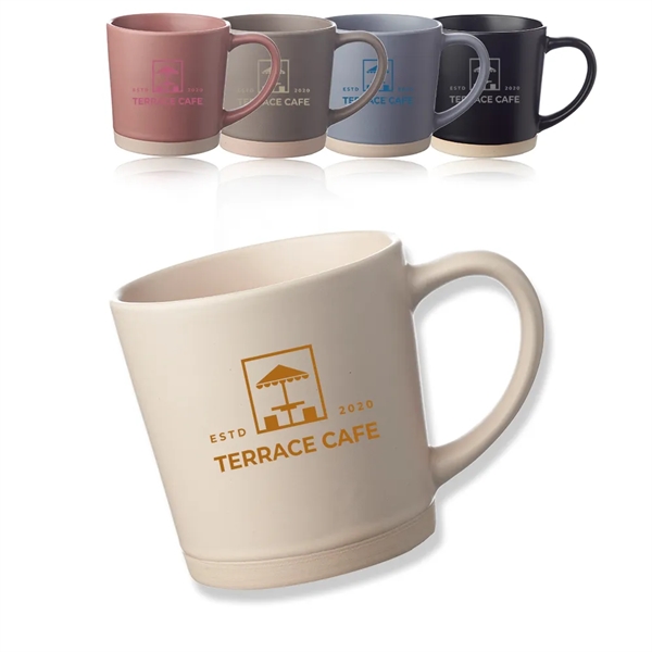 13 oz. ceramic latte mugs with easy comfort grip.... from ASI 39552 BEL Promo