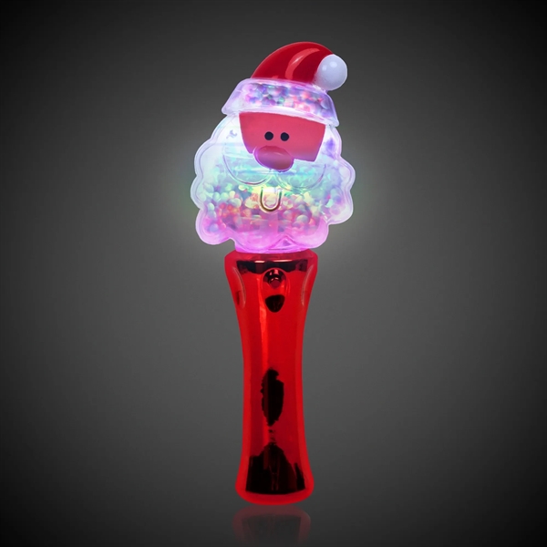 7 1/2: metallic Santa Claus spinner wand with LED lights.... from ASI 42016 Brighter Promotions Inc
