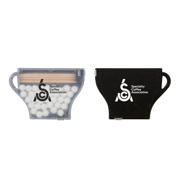 1/4" x 3 3/8" x 2 1/4" coffee cup-shaped box with... from ASI 63549 Jornik Manufacturing Corp / Jornik