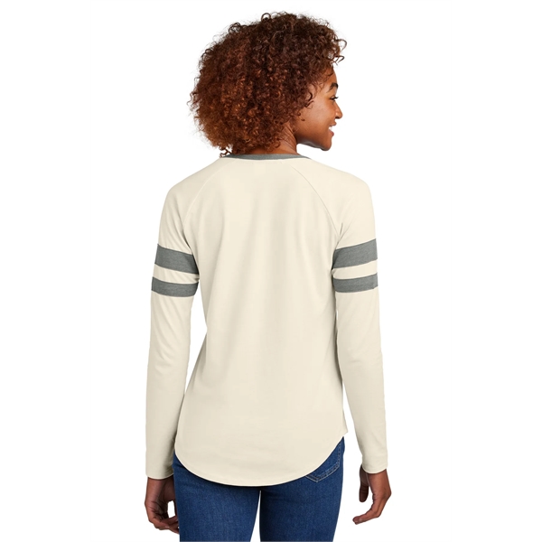 Sport-Tek Ladies Halftime Stripe Long Sleeve V-Neck Tee... from ASI 84863 SanMar