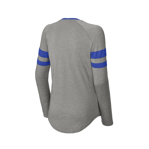 Sport-Tek Ladies Halftime Stripe Long Sleeve V-Neck Tee... from ASI 84863 SanMar