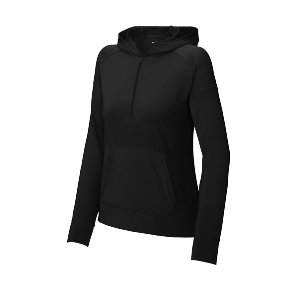 Sport-Tek Ladies Sport-Wick Stretch 1/2-Zip Hoodie... from ASI 84863 SanMar