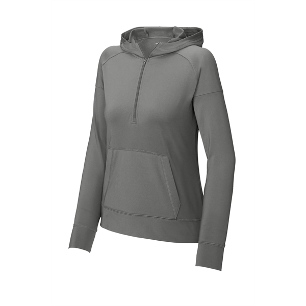 Sport-Tek Ladies Sport-Wick Stretch 1/2-Zip Hoodie... from ASI 84863 SanMar