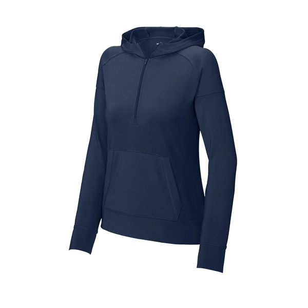 Sport-Tek Ladies Sport-Wick Stretch 1/2-Zip Hoodie... from ASI 84863 SanMar