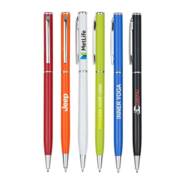 Twist action metallic ballpoint pen plus laser engraving on 1 location... from ASI 37218 Athena Promo (tm)