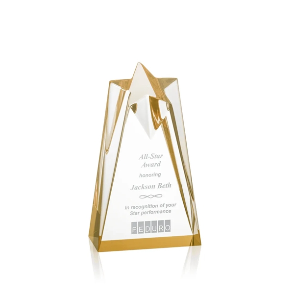 The stunning freestanding Rosina Acrylic award in Gold presents excellence with... from ASI 84592 St Regis Group / St Regis