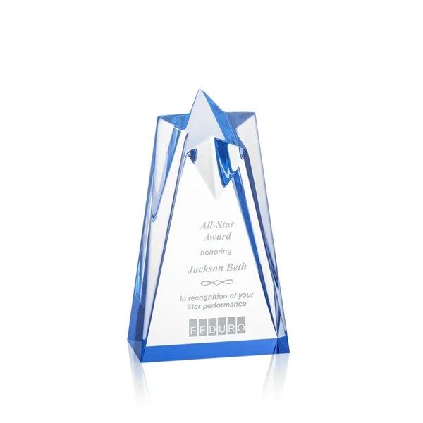 The stunning freestanding Rosina Acrylic award in Blue presents excellence with... from ASI 84592 St Regis Group / St Regis