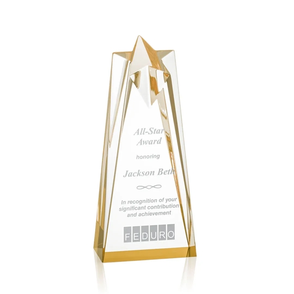 The stunning freestanding Rosina Acrylic award in Gold presents excellence with... from ASI 84592 St Regis Group / St Regis