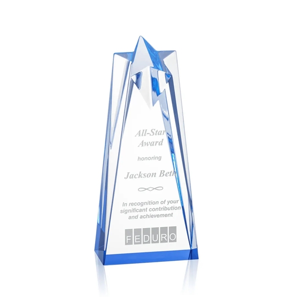 The stunning freestanding Rosina Acrylic award in Blue presents excellence with... from ASI 84592 St Regis Group / St Regis