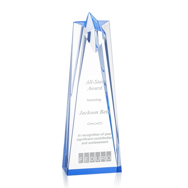 The stunning freestanding Rosina Acrylic award in Blue presents excellence with... from ASI 84592 St Regis Group / St Regis