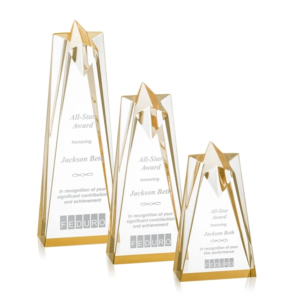 The stunning freestanding Rosina Acrylic award in Gold presents excellence with... from ASI 84592 St Regis Group / St Regis