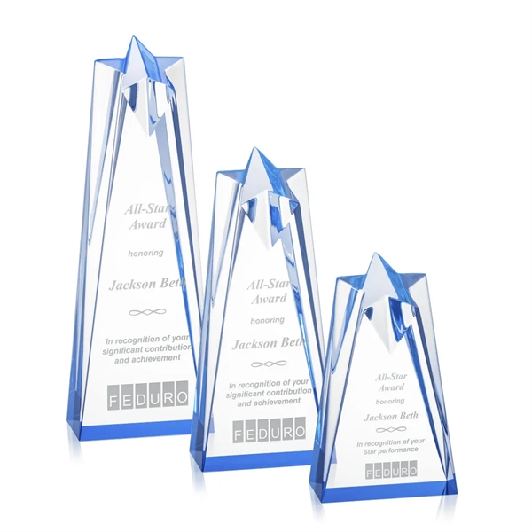 The stunning freestanding Rosina Acrylic award in Blue presents excellence with... from ASI 84592 St Regis Group / St Regis