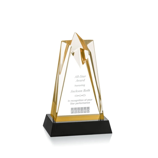 The Striking Gold Acrylic Rosina Star Award is mounted on a... from ASI 84592 St Regis Group / St Regis